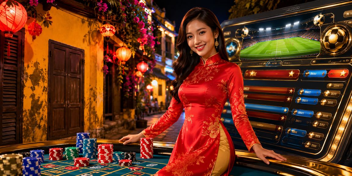 Cảnh đêm phố cổ Hội An với không khí cá cược giải trí trực tuyến