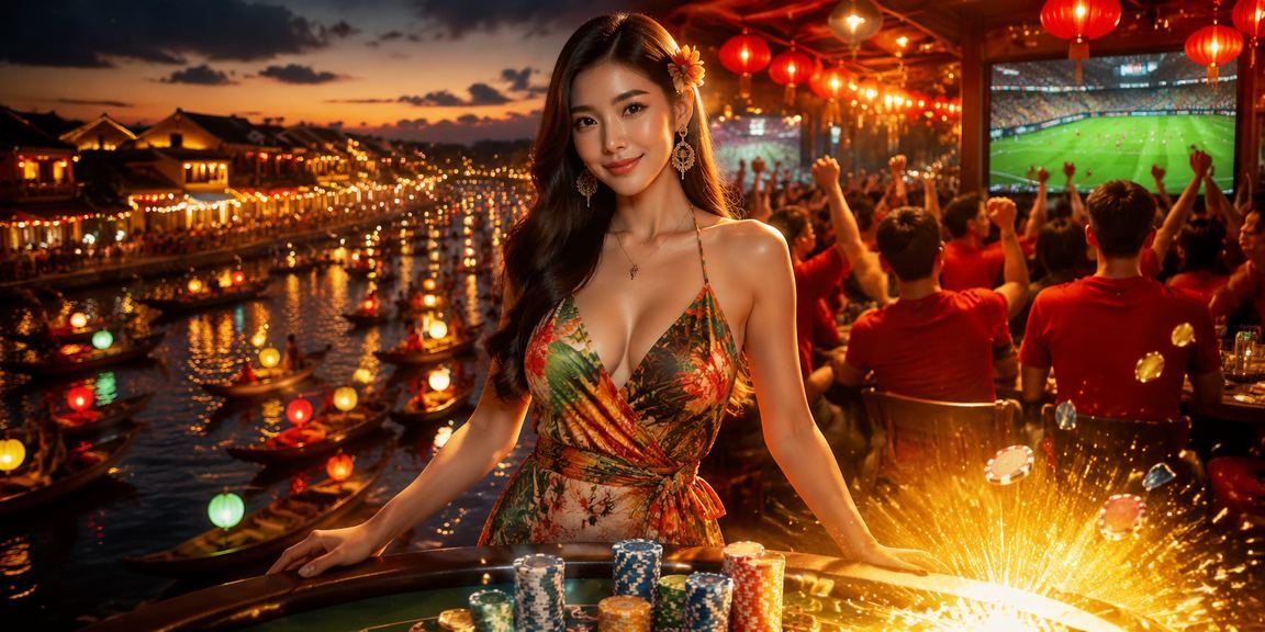 Không khí lễ hội Tết tại Hội An kết hợp với trò chơi casino trực tuyến
